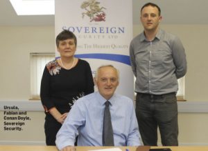 Ursula, Fabian and Conan Doyle of Sovereign Security Ltd. 